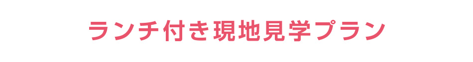 ランチ付き現地見学プラン